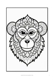 Mandalas Coloring Monkey VOL 5