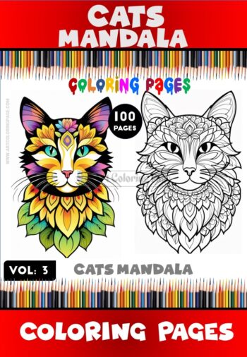 Meow Masterpieces: Cat Mandala Coloring VOL 3