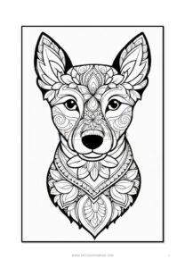 Pawsitive Vibes Dog Mandala Coloring Page VOL 2