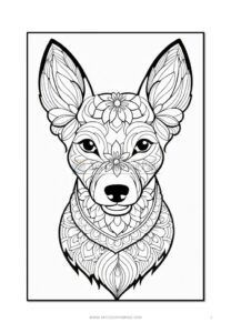 Pawsitive Vibes Dog Mandala Coloring Page VOL 2