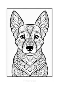 Pawsitive Vibes Dog Mandala Coloring Page VOL 2