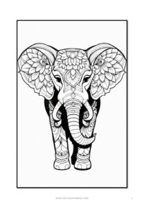 Peaceful Pachyderms Elephant Mandala Coloring VOL 3