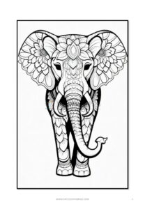 Peaceful Pachyderms Elephant Mandala Coloring VOL 3