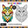 Purrfect Harmony Cats Mandalas Coloring Pages VOL 1