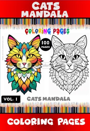 Purrfect Harmony Cats Mandalas Coloring Pages VOL 1