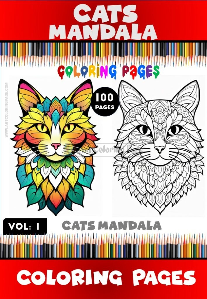 Purrfect Harmony Cats Mandalas Coloring Pages VOL 1