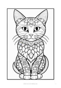 Purrfect Harmony Cats Mandalas Coloring Pages VOL 1