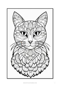 Purrfect Harmony Cats Mandalas Coloring Pages VOL 1
