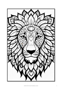 Roar of Creativity Lion Mandala Coloring Pages VOL 3