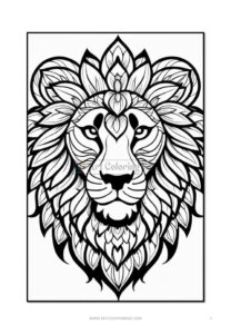 Roar of Creativity Lion Mandala Coloring Pages VOL 3