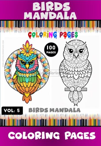 Bird Coloring Mandala VOL 5
