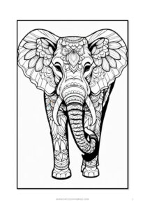 Tranquil Tusks Mandala Coloring Elephant VOL 4