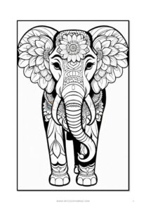 Tranquil Tusks Mandala Coloring Elephant VOL 4