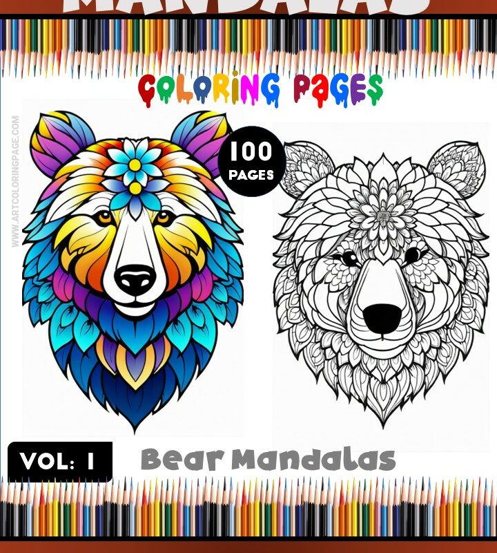 Bear mandalas Catégorie - Art Coloring Page