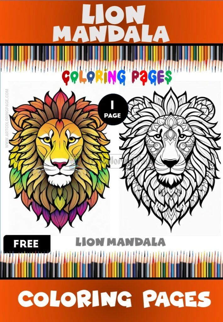 Unleash Your Creativity: Free Mandala Coloring Lion