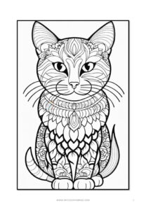 Whisker Wonderland Mandala Cat Coloring VOL 4
