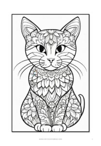 Whisker Wonderland Mandala Cat Coloring VOL 4