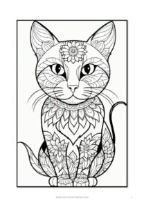 Whisker Wonderland Mandala Cat Coloring VOL 4