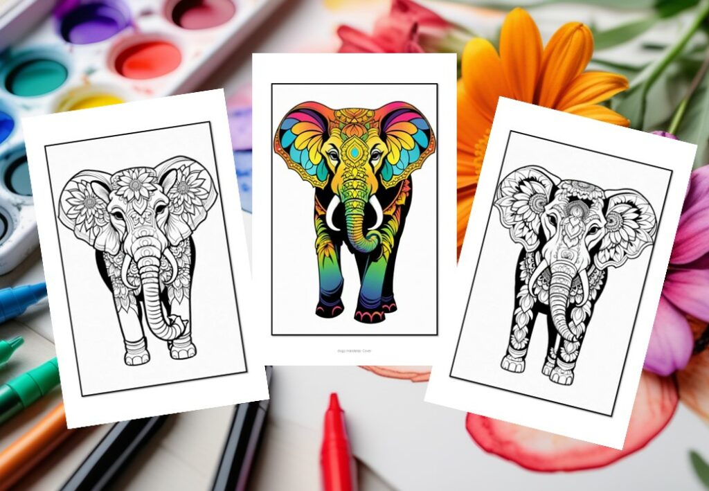 A Trumpet for Relaxation! Elephant Mandala Coloring Pages for All Ages - 2024