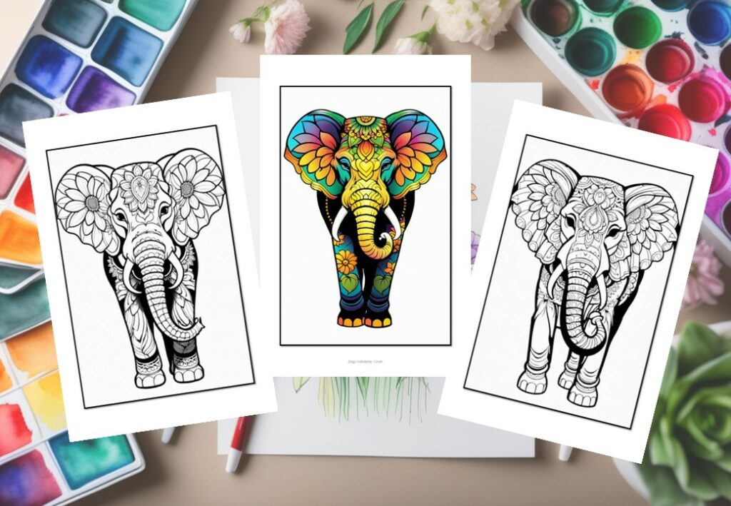 A Trumpet for Relaxation! Elephant Mandala Coloring Pages for All Ages - 2024