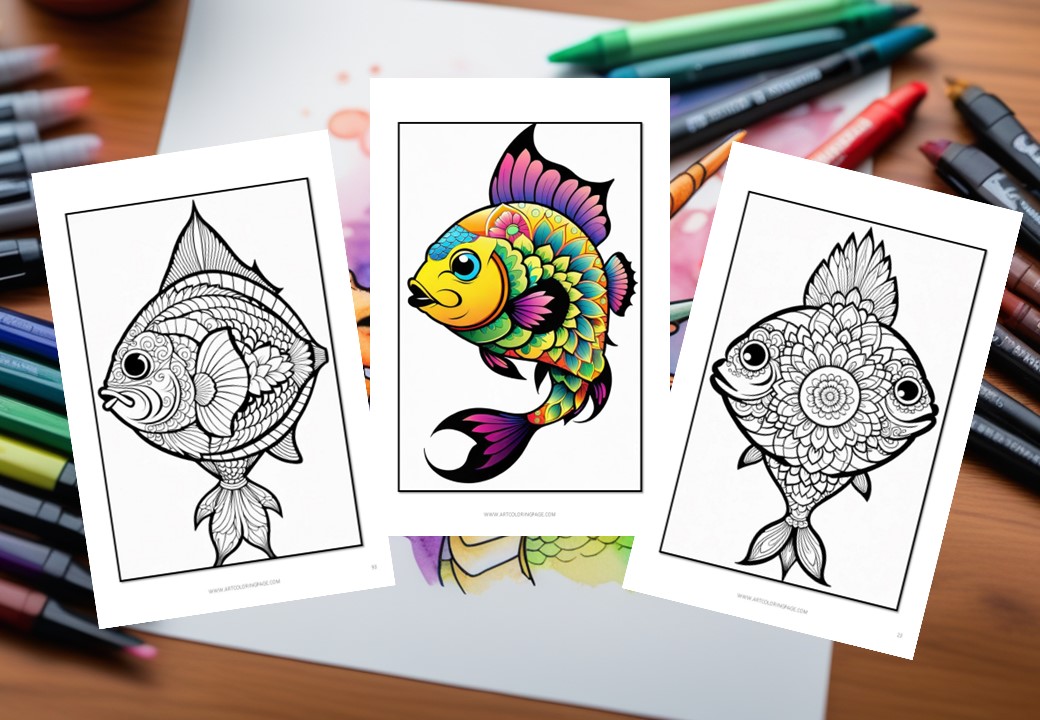 A Unique and Original Gift Offer a Fish Mandala Coloring Page