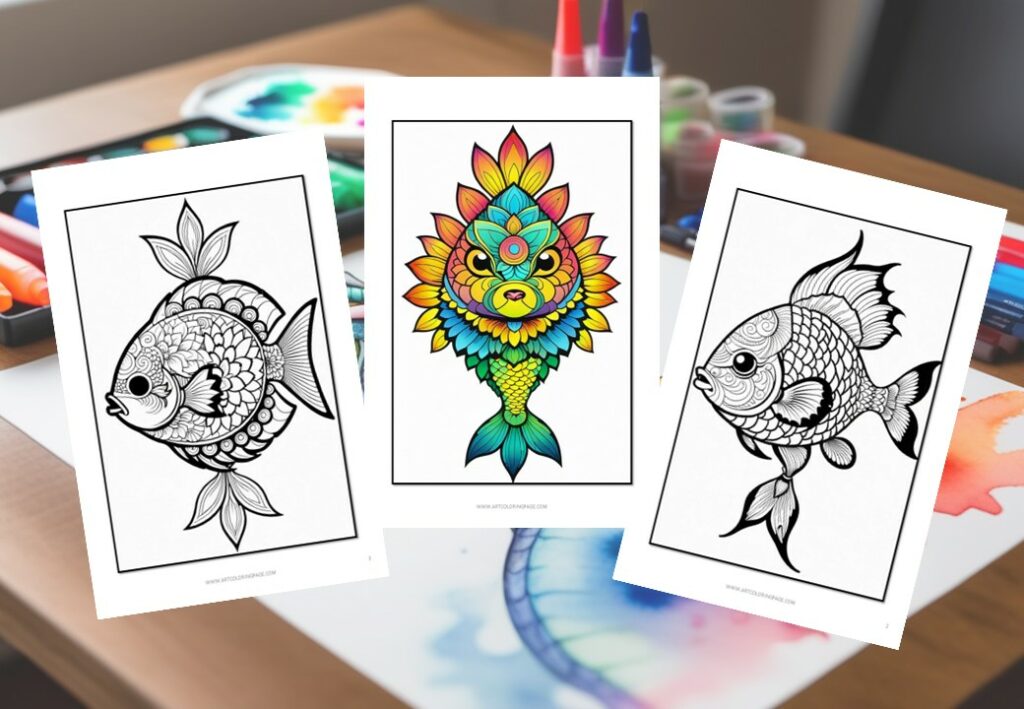 A Unique and Original Gift: Offer a Fish Mandala Coloring Page