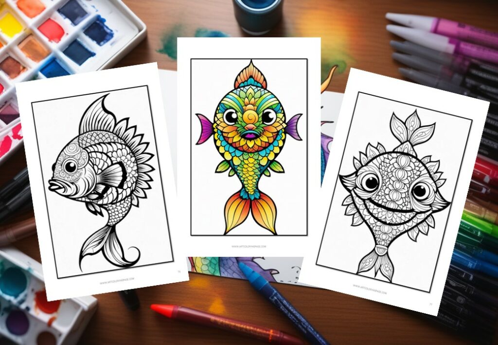 A Unique and Original Gift: Offer a Fish Mandala Coloring Page