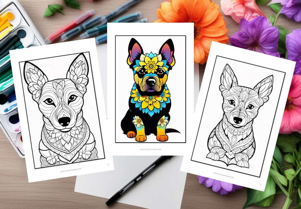 Dog Mandala Coloring Pages for All Ages A Creative Escape