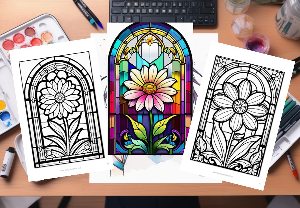 Exploring the Mesmerizing World of Colored Stained Glass Vol. 7 A Journey Through 100 Captivating Pages