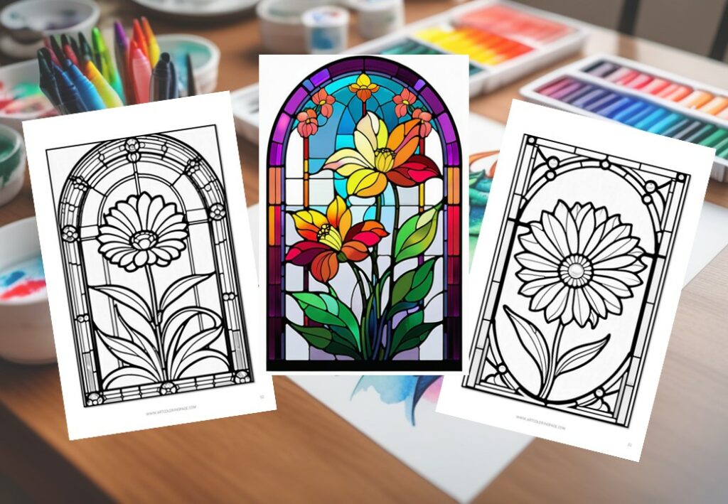 Exploring the Mesmerizing World of Colored Stained Glass Vol. 7 A Journey Through 100 Captivating Pages