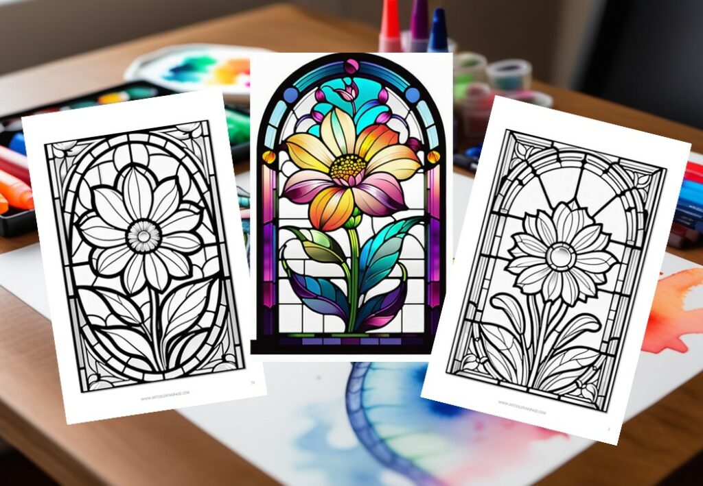 Exploring the Mesmerizing World of Colored Stained Glass Vol. 7 A Journey Through 100 Captivating Pages