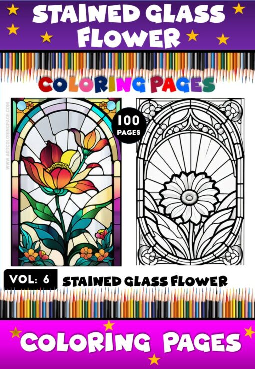 Immerse Yourself in Creativity with Stained Glass Coloring Book Vol. 6