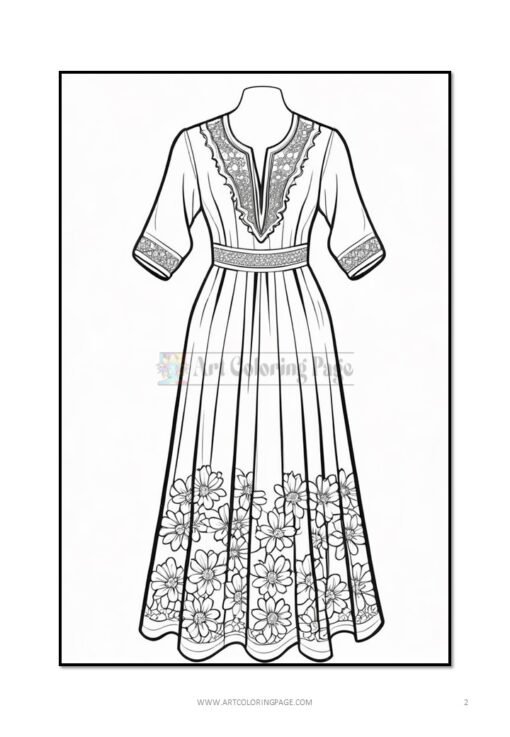 Immerse Yourself in Culture Moroccan Dress Coloring Pages Vol 2!