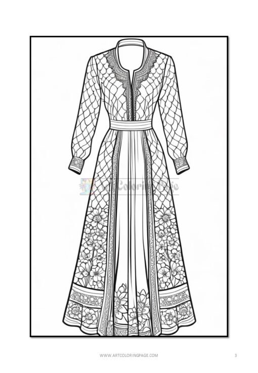 Immerse Yourself in Culture Moroccan Dress Coloring Pages Vol 2!