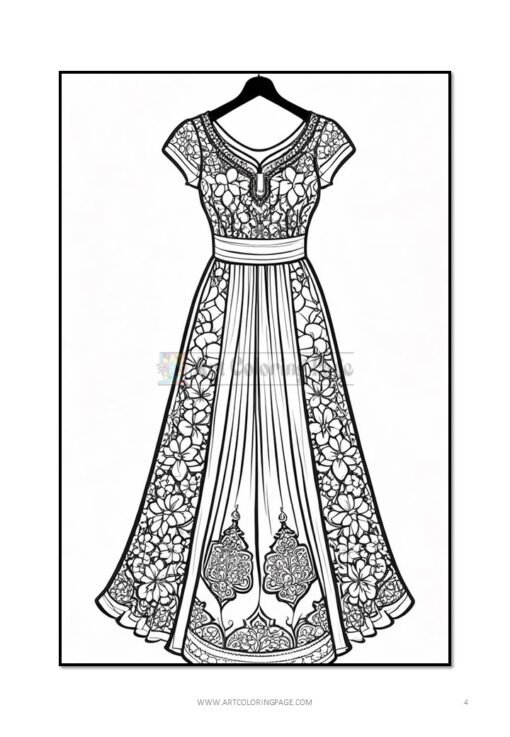 Immerse Yourself in Culture Moroccan Dress Coloring Pages Vol 2!