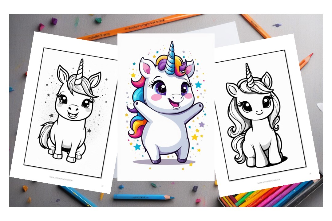 Magical Unicorn Coloring Pages