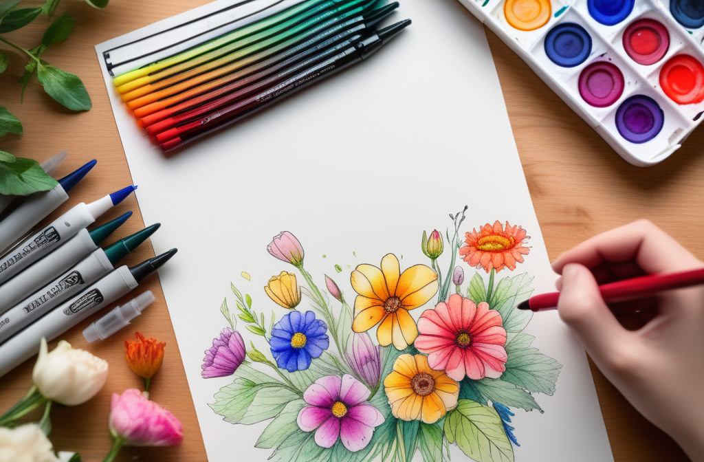 Adult Coloring Book: A Creative and Relaxing Escape flowers