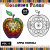 Apple Mandala Coloring Image Vol - 6 100 Pages of Creative BlissDiapositive1