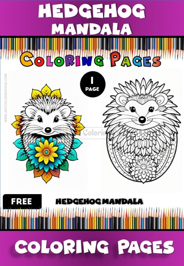 Discover Fun and Relaxation with Hedgehog Free Coloring Mandala Pages