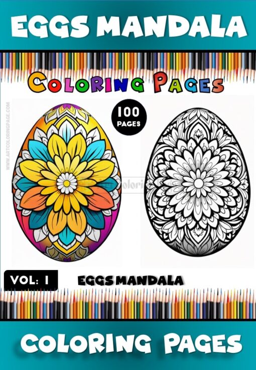 Discover Tranquility with Eggs Mandala Coloring Vol - 1!