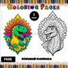 Dive into Fun with Dinosaur Free Coloring Mandala Pages!