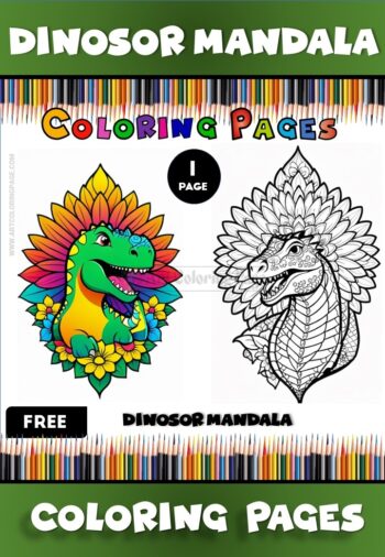 Dive into Fun with Dinosaur Free Coloring Mandala Pages!