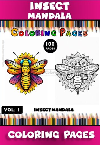 Dive into Nature with Insect Mandala Coloring Vol - 1Diapositive1