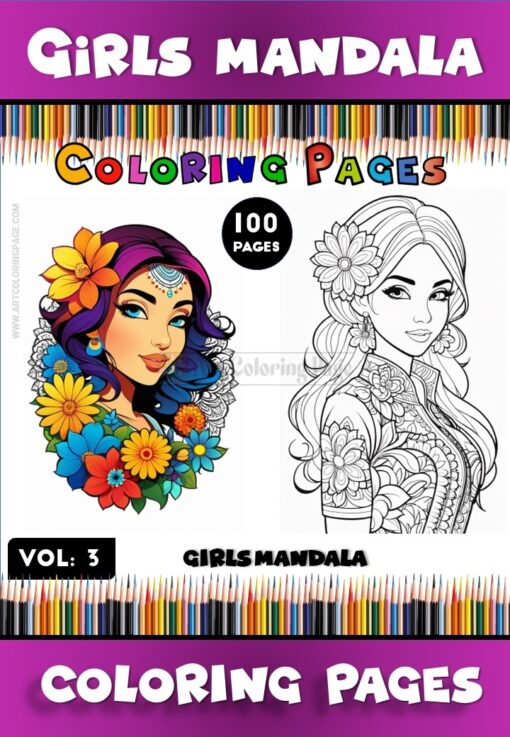 Dive into Serenity with Girl Mandala PDF Vol - 3