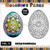 Elevate Your Artistry with Eggs Printable Coloring Pages Mandala, Vol - 5