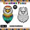 Elevate Your Creativity with Eagle Mandala Coloring Pages, Vol - 2!