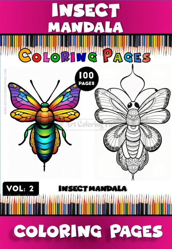 Embrace Tranquility with Insect Mandala Printable Vol - 2