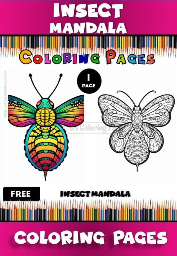 Explore Creativity with Free Hedgehog Insect Coloring Mandala Pages