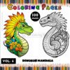 Ignite Your Imagination with Dinosaur Mandala Coloring Image Vol - 6!