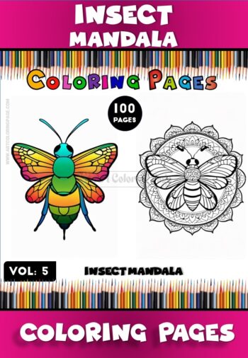 Immerse Yourself in Nature with Insect Coloring in Mandala Vol - 5